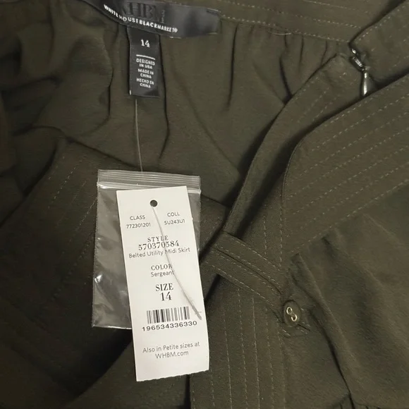 WHBM SERGEANT Utility Skirt Size 14 NWT - Picture 4 of 8